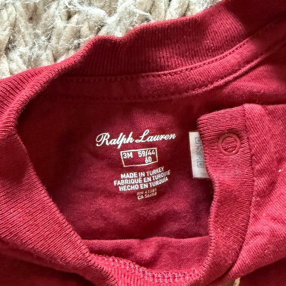 Ralph Lauren Infant Red Bear Graphic Shirt - Picture 3 of 3